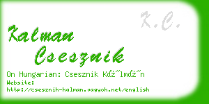 kalman csesznik business card